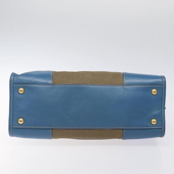 PRADA Hand Bag Canvas Beige Gold - Picture 9 of 13